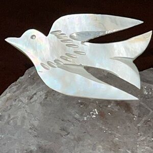 Mother of Pearl New Iridescent Bird Brooch